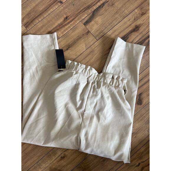 NWT Bagatelle size medium cream colored faux leather pants - Picture 3 of 5